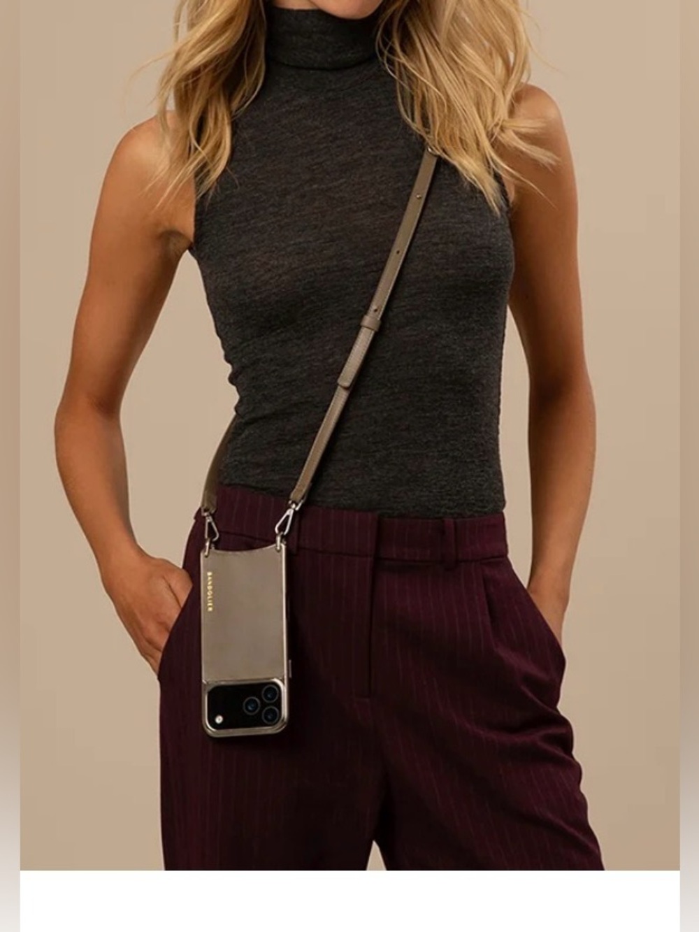 NWT Bandolier IPhone 17 ProMax Rayna Crossbody Leather Phone Case & 2 Straps Set